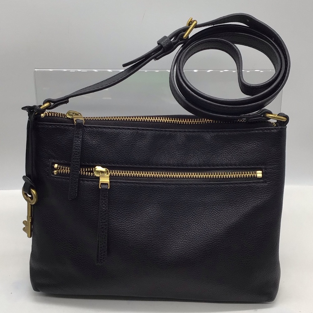 Fossil Black Pebble Leather Shoulder Bag